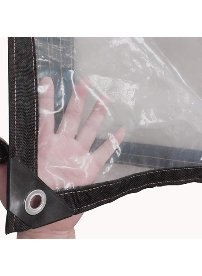 The Bros Clear Tarpaulin Cover, Large PVC Plastic Sheeting Rain Tarp with Eyelets, Waterproof Lightweight Canopy Tent, Pool, Car, Roofs, Furniture Cover, Multiple Sizes (Size : 4mx5m(13ftx16ft))