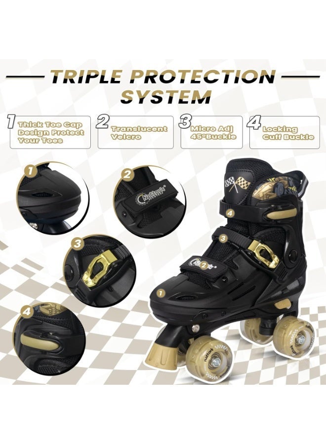 Nattork Adjustable Roller Skates for Kids Boys Girls Teen Youth Age 4-16 Cool Racing Car Indoor Outdoor Gift Idea for Birthdays - Image 2