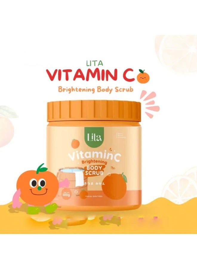 Lita Vitamin C Brightening Body Scrub 500g | Exfoliating Skin Polish for Radiant & Even-Toned Skin - Image 1