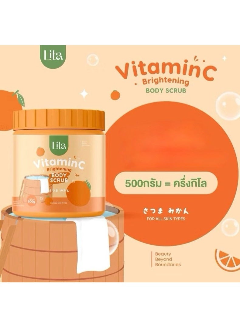 Lita Vitamin C Brightening Body Scrub 500g | Exfoliating Skin Polish for Radiant & Even-Toned Skin - Image 4