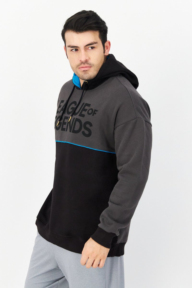 DIFUZED League Of Legends x Difuzed Men Graphic Print Long Sleeves Hoodie, Black - Image 2