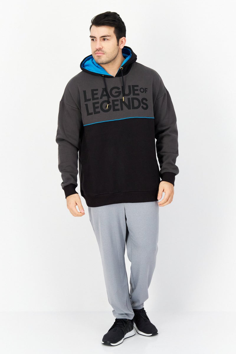 DIFUZED League Of Legends x Difuzed Men Graphic Print Long Sleeves Hoodie, Black - Image 4