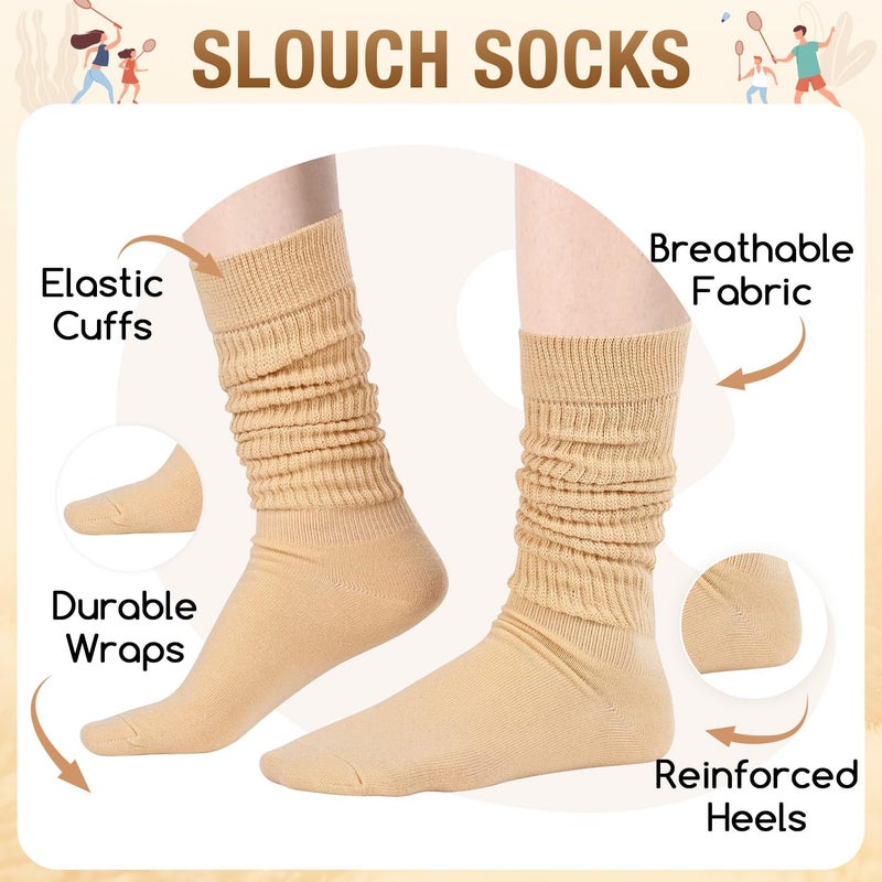 Zmart Women's Thin Slouch Socks - Scrunch Long High Slouchy Boot Socks 80s 90s - Image 2