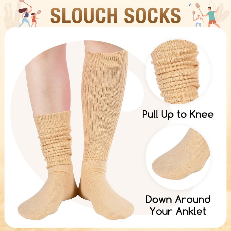 Zmart Women's Thin Slouch Socks - Scrunch Long High Slouchy Boot Socks 80s 90s - Image 4