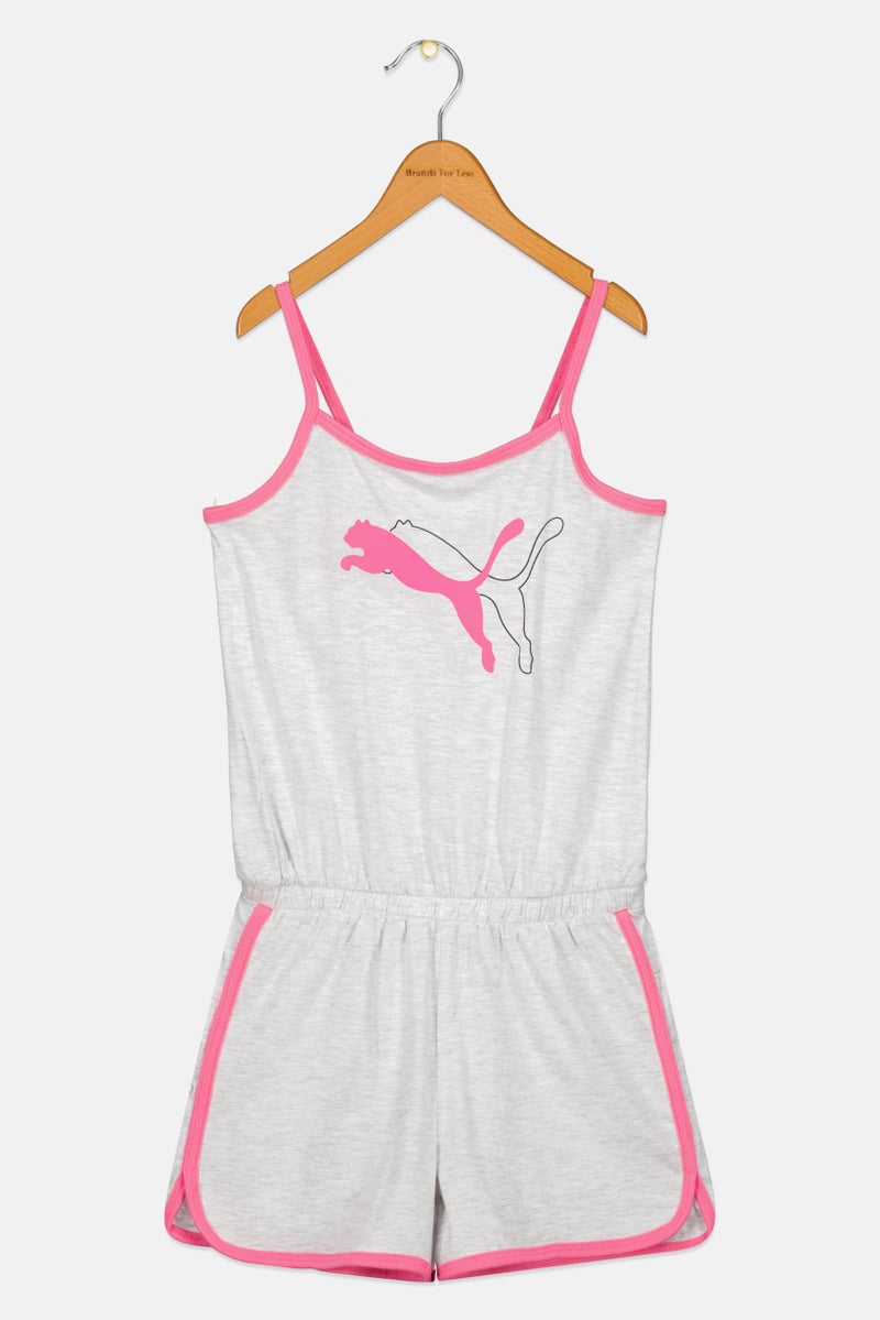 PUMA Kids Girl Sportswear Brand Logo Sleeveless Outdoor Romper, Multicolor - Image 2