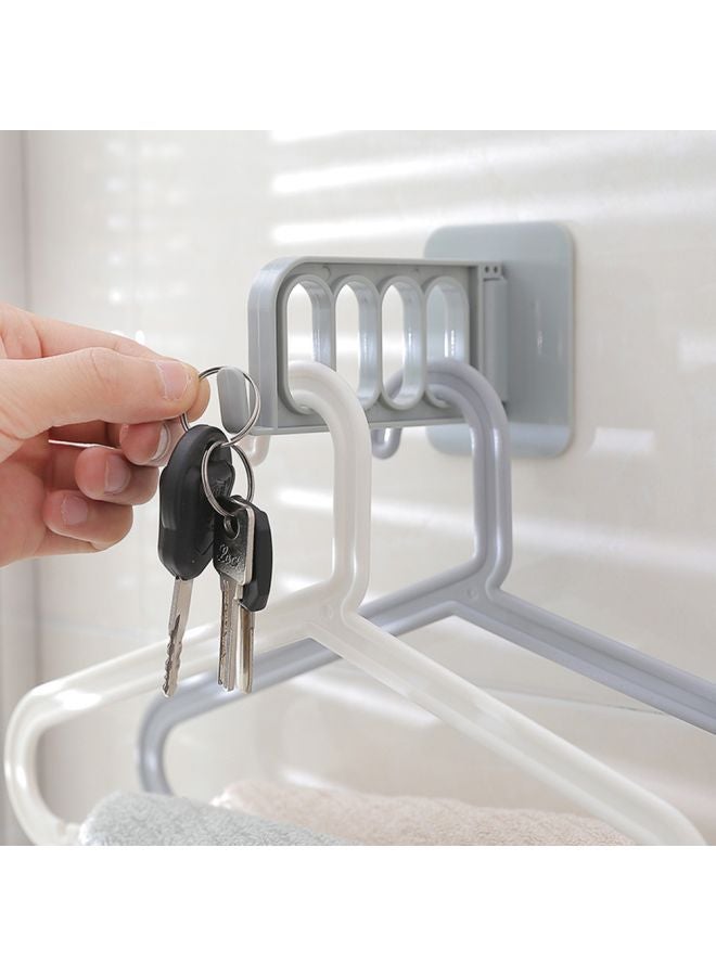 Grey Self-Adhesive Wall Mount Clothes Hanger 11.3x6x7.5cm - Image 2