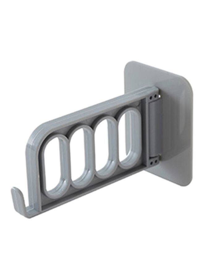 Grey Self-Adhesive Wall Mount Clothes Hanger 11.3x6x7.5cm - Image 1