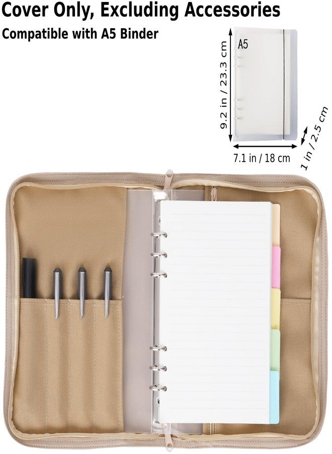 VEPKOIT Tactical Notebook Cover with Zippered for Folders, Large OCP Binder Planner Tactical Portfolio Organizer and A5 Notebook Binder Cover, 7" x 9" Weatherproof Handbook Cover - Coyote (Cover Only) - Image 2