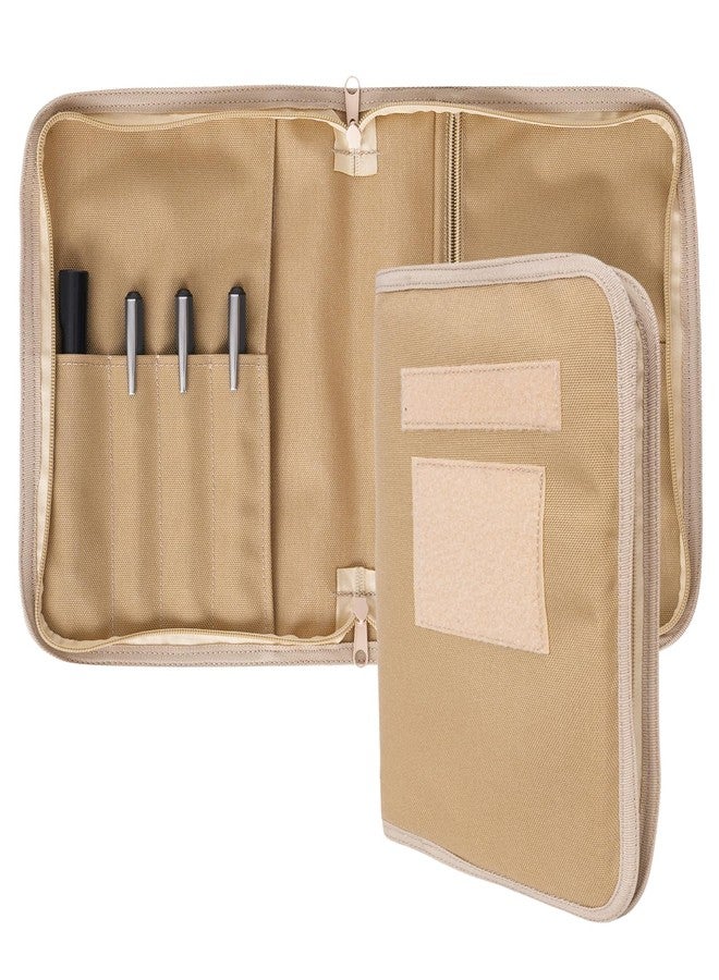 VEPKOIT Tactical Notebook Cover with Zippered for Folders, Large OCP Binder Planner Tactical Portfolio Organizer and A5 Notebook Binder Cover, 7" x 9" Weatherproof Handbook Cover - Coyote (Cover Only) - Image 1