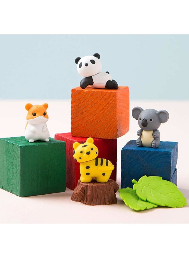 Cllayees 72 Pcs Assorted Animal Pencil Erasers Desk Pets, Bulk Mini Pencil Erasers Gifts for Classroom Prizes Reward Goodie Bag Easter Egg Fillers Party Favors (Animal and Car) - Image 2