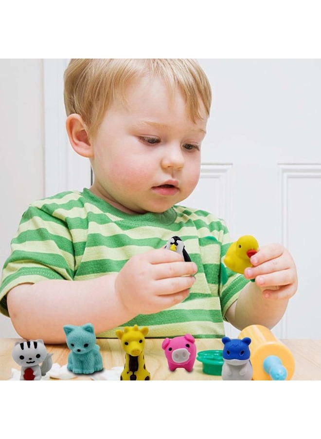 Cllayees 72 Pcs Assorted Animal Pencil Erasers Desk Pets, Bulk Mini Pencil Erasers Gifts for Classroom Prizes Reward Goodie Bag Easter Egg Fillers Party Favors (Animal and Car) - Image 3