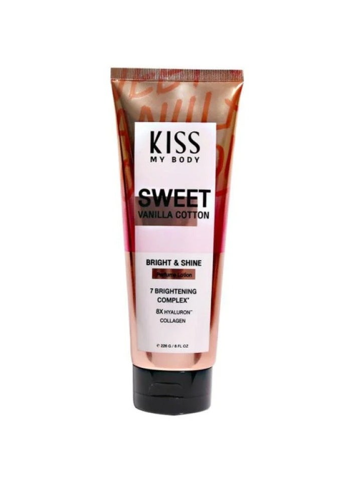 KISS MY BODY لوشن عطر فانيليا حلوة قطن 226 جرام + رذاذ جسم فانيليا حلوة قطن 88 مل - Image 2
