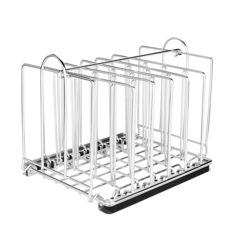 EVERIE Weighted Sous Vide Rack Divider, Improved Vertical Mount Stops Wobbling, 5 Detachable Stainless Steel Dividers and 2 Built-in Holder Dividers - Image 1