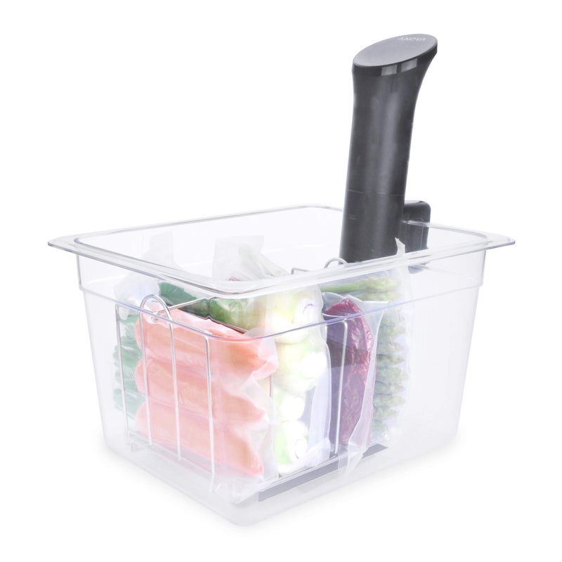 EVERIE Weighted Sous Vide Rack Divider, Improved Vertical Mount Stops Wobbling, 5 Detachable Stainless Steel Dividers and 2 Built-in Holder Dividers - Image 5