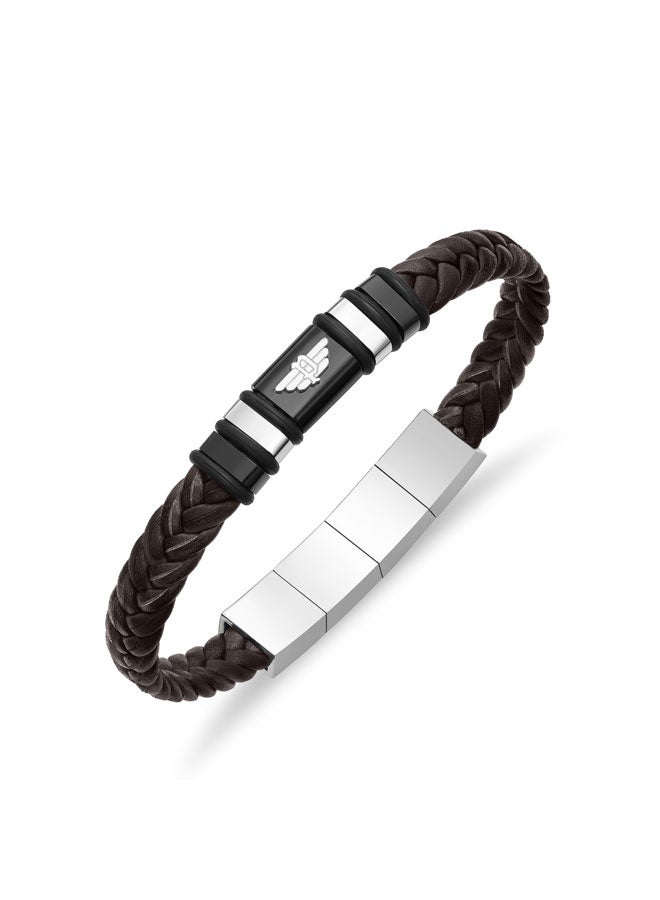 POLICE バングル POLICE Highbridge BraceletBraided Blue Leather with