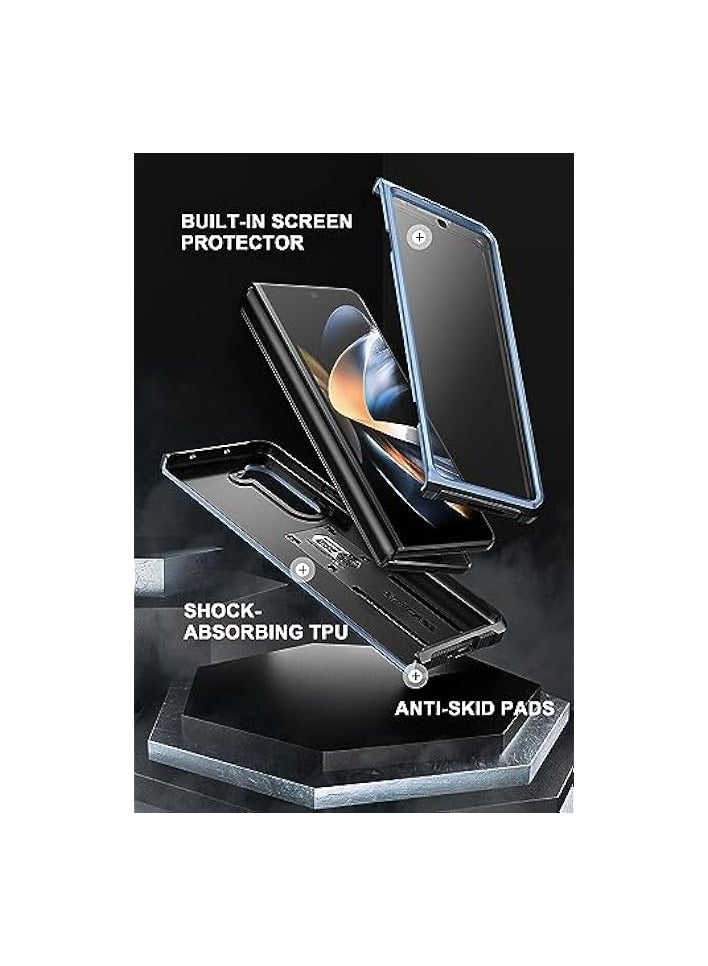 SUPCASE [Unicorn Beetle Series] Case Designed for Galaxy Z Fold 5 5G (2023), [Belt Clip with Pen Holder] Shockproof Protective Rugged Case with Built-in Screen Protector & Kickstand - Tilt - Image 4
