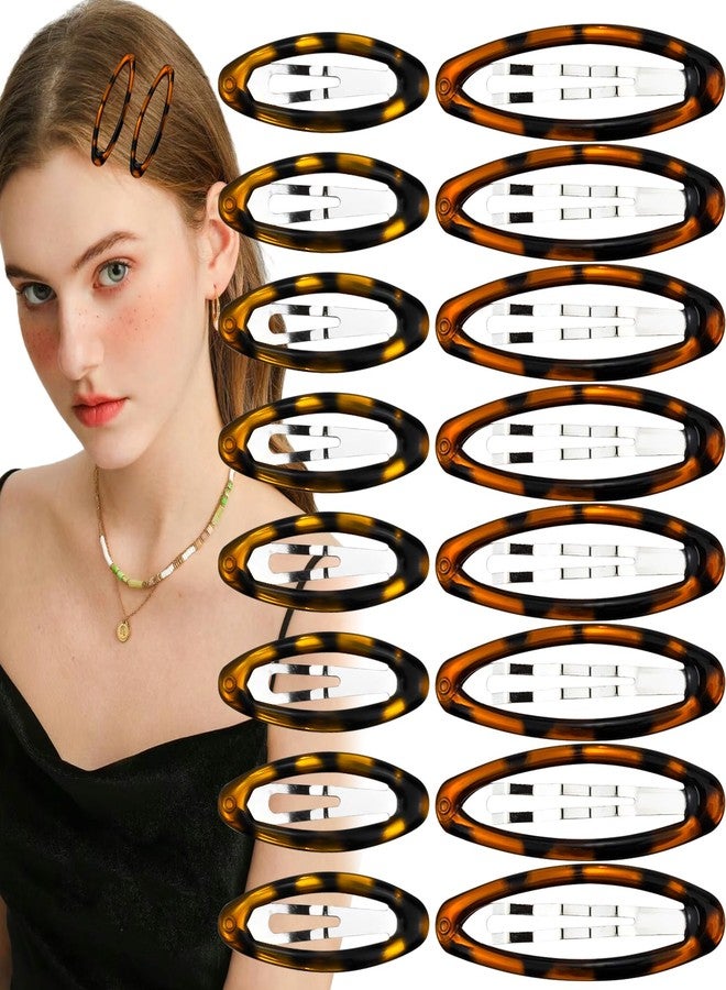 Arvintas 30PCS Oval Snap Hair Clips, Epoxy Metal Snap Clips, Non Slip Vintage Tortoise Hair Barrettes 2 Sizes and Styles Vintage Hairpin Accessories - Image 1