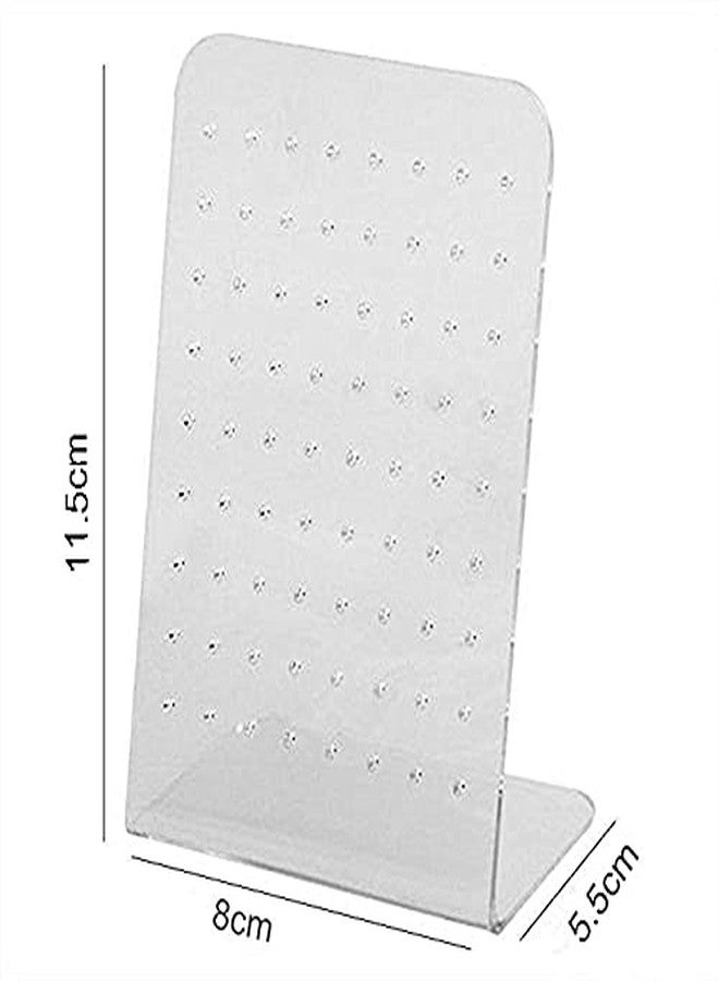 Lokusel 4 Pcs Acrylic 72 Holes Earring Holder Earrings Ear Studs Jewelry Show Plastic Display Rack Stand Organizer Holder Showcase - Image 3