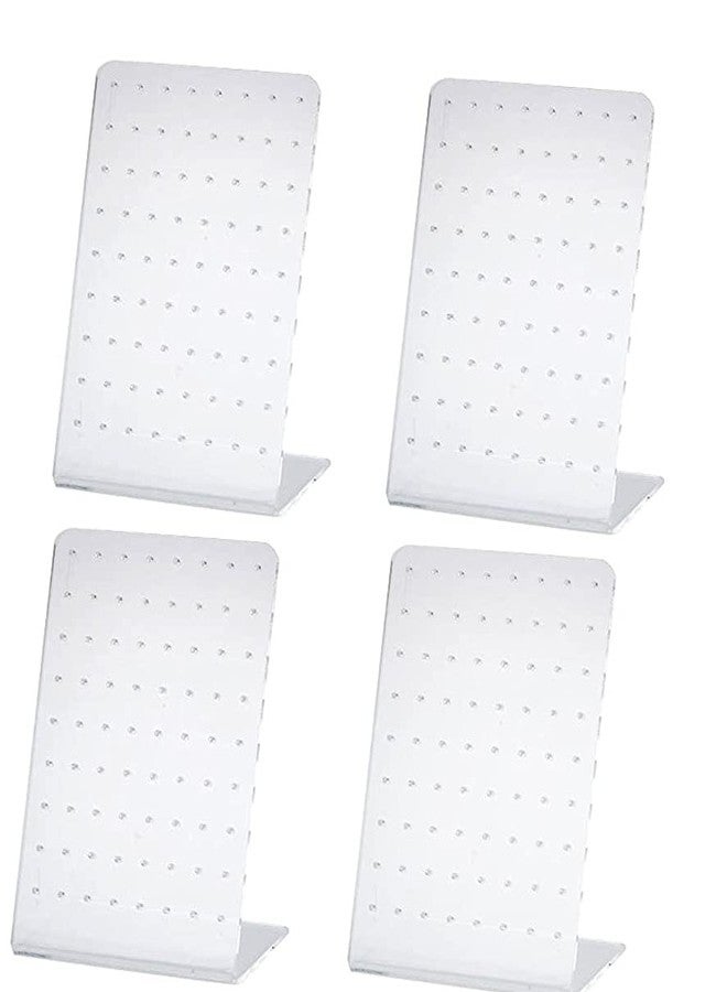 Lokusel 4 Pcs Acrylic 72 Holes Earring Holder Earrings Ear Studs Jewelry Show Plastic Display Rack Stand Organizer Holder Showcase - Image 1