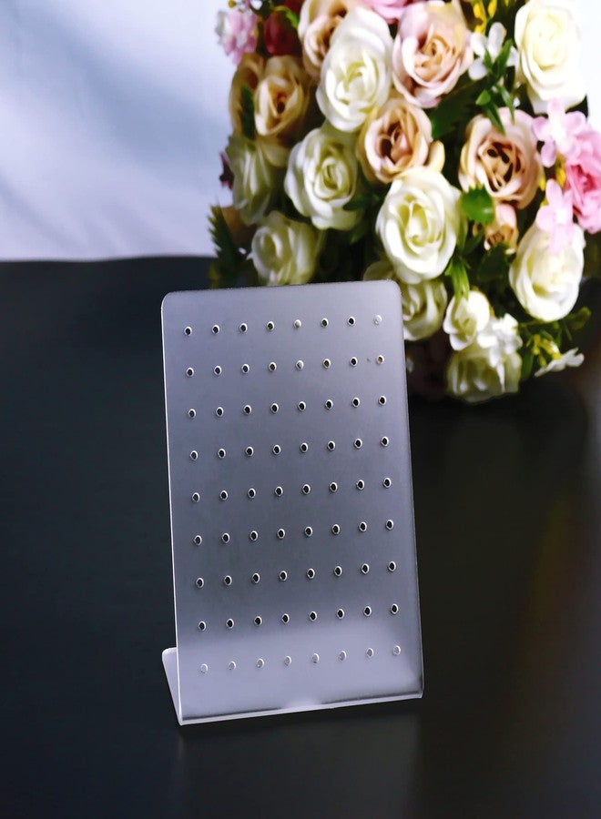 Lokusel 4 Pcs Acrylic 72 Holes Earring Holder Earrings Ear Studs Jewelry Show Plastic Display Rack Stand Organizer Holder Showcase - Image 4