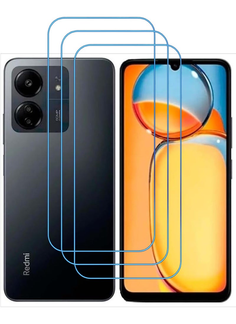 ACLIX 3 Pieces Antistatic ESD Dustproof Premium Quality High Definition Clear Tempered Glass Screen Protector Designed For Xiaomi Redmi 13C - Image 1