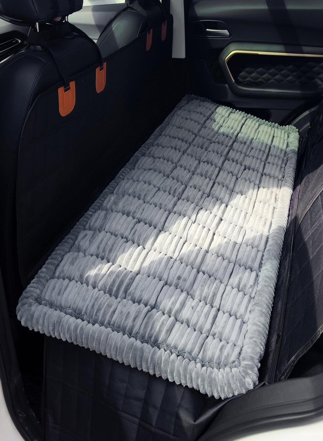 HOMEREFROM Dog Bed for Car, Backseat Pet Bed Mat, Dog Seat Cover for Car Back Seat, Non-Slip Travel Pet Mat, Fit for Backseat Extenders and Seat Covers (Bluegrey, 24.8x54inch) - Image 1