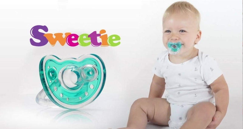 Sweetie Silicone Pacifier Refuser Soother 2 Count (Blue) - Image 3