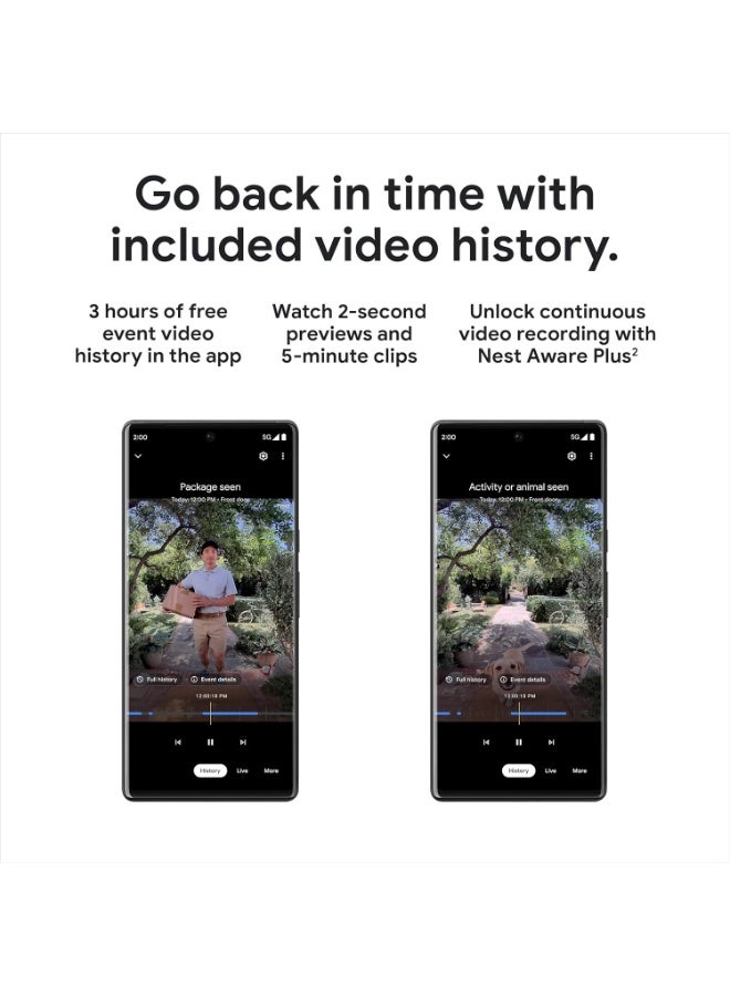 Google Nest Doorbell Wired (2nd Gen) Snow GA02767-US - Image 3