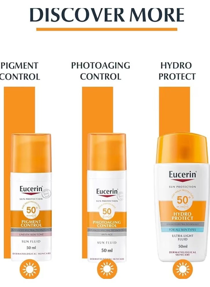 يوسيرين صن للوجه جل كريم زيت دراي تتش عامل وقاية 50 + 50 مل 50ملليلتر - Image 3