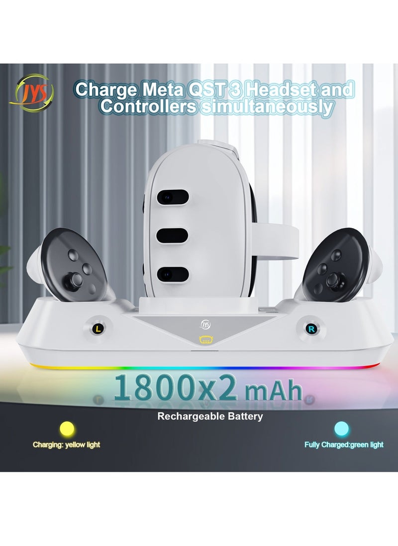 JYS - Oculus Quest3 VR Glasses Grip Magnetic Charging Dock and Meta Quest 3 Colorful Charging Dock - Image 1