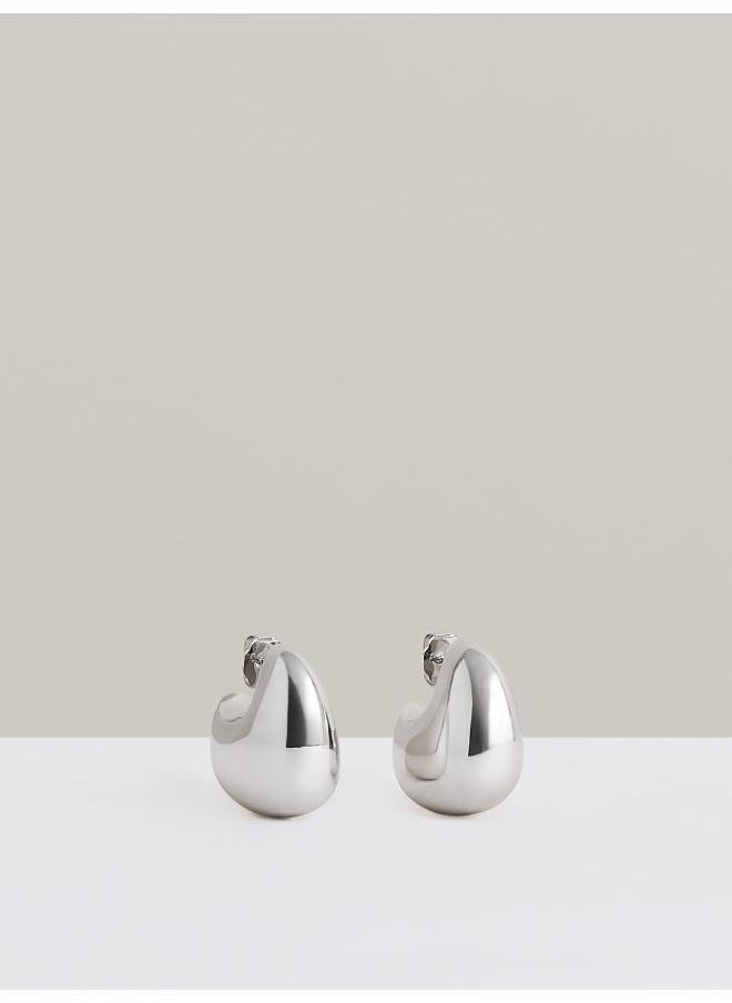 REISS Calla: Curve Scoop Earrings  - Image 1