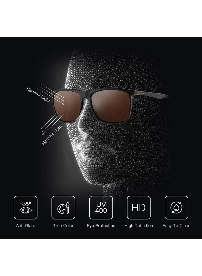 ZENOTTIC Square Polarized Sunglasses For Men Ultralight Carbon Fiber Sun Glasses Driving Fishing Golf Sports Uv400 Protection - Image 5