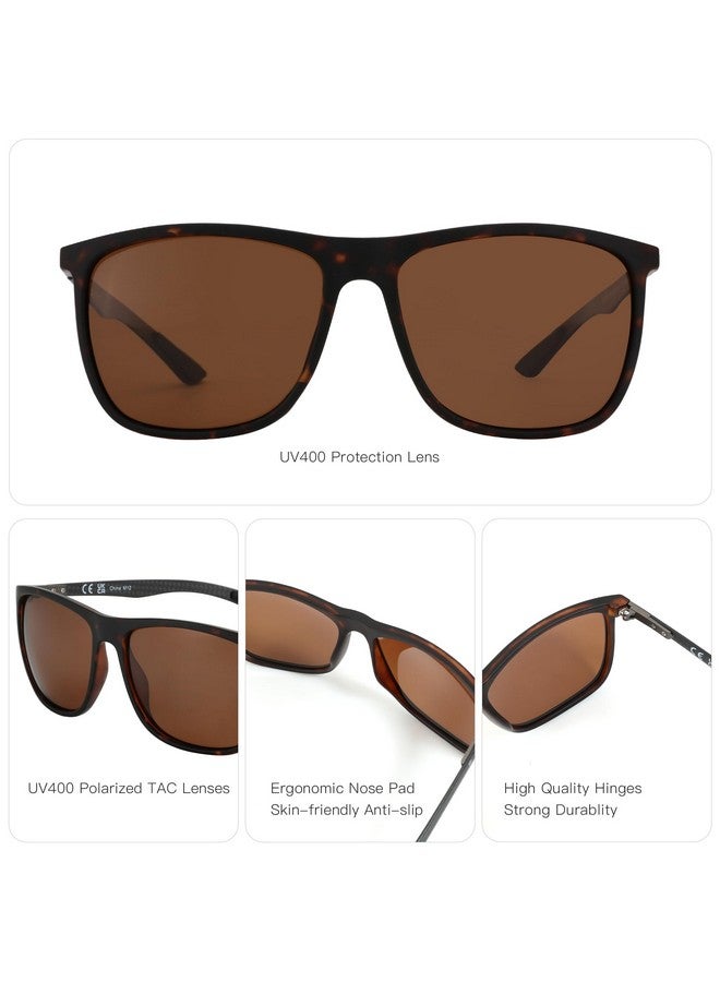 ZENOTTIC Square Polarized Sunglasses For Men Ultralight Carbon Fiber Sun Glasses Driving Fishing Golf Sports Uv400 Protection - Image 3