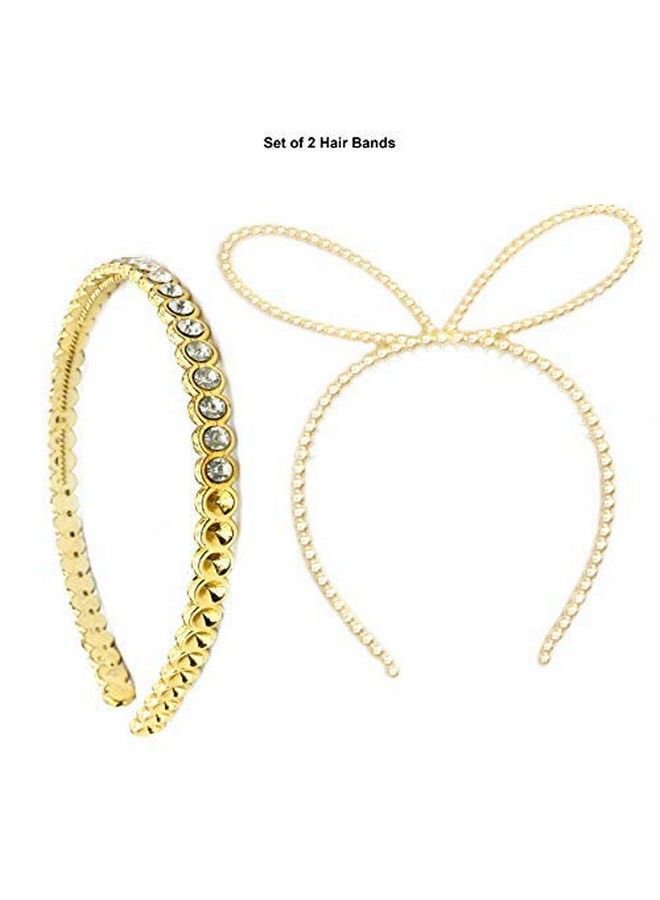 Rapidsflow Combo Of Hair Bands With Pearl And Stone Set Of 2 Pc For Women And Girls - Image 5