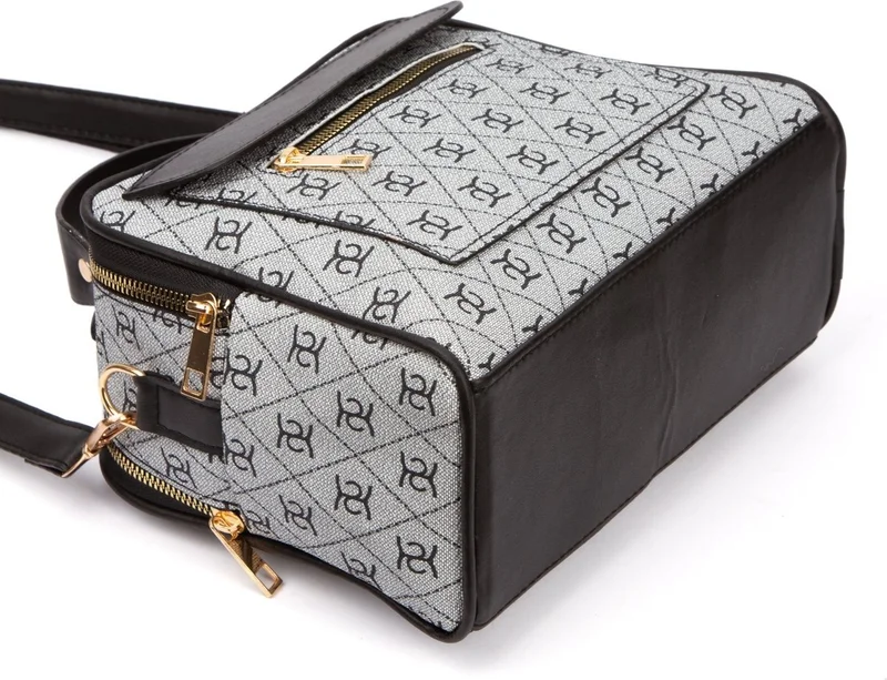 اديلينا باجز Women's Patterned Hand and Shoulder Bag Gray