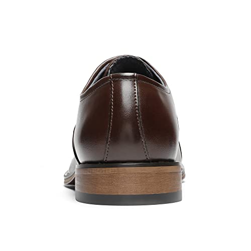 Bruno Marc Men's Lace Up Soft Cap-Toe Formal Dress Shoes,Size 10,Dark Brown,Louis_2 - Image 5