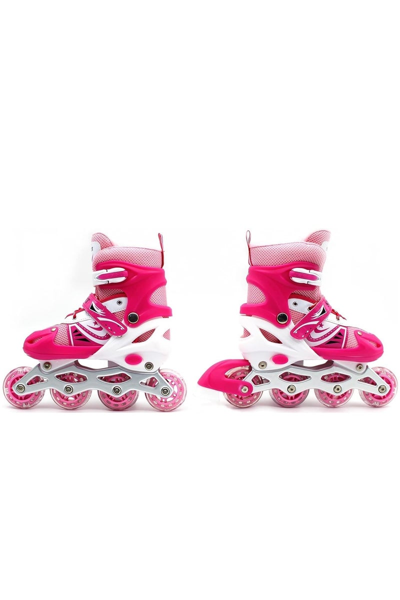 EASY FUTURE Adjustable Inline Skates for Kids with Flashing Wheels – Includes Full Protective Gear Set(Helmet,Knee, Elbow & Wrist)  – 4 Colors & 3 Sizes Available - Image 3
