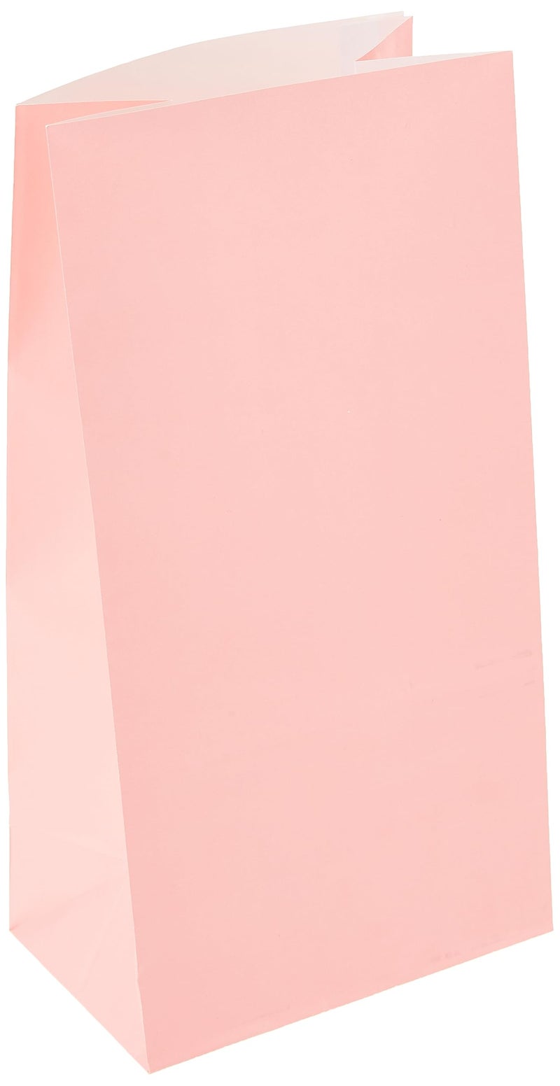 Vibrant Pastel Pink Paper Party Bags Pack of 12  Premium Quality Perfect for Celebrations  Gifts