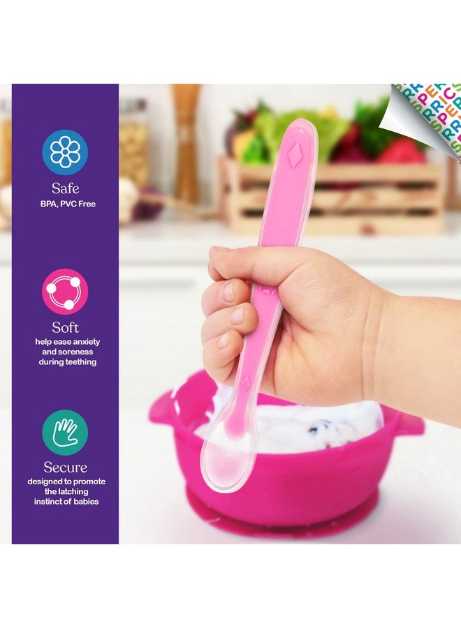 SPERRIC Best First Stage Baby Infant Spoons 5Pack Soft Silicone Baby Spoons Training Spoon Gift Set For Infant - Image 4