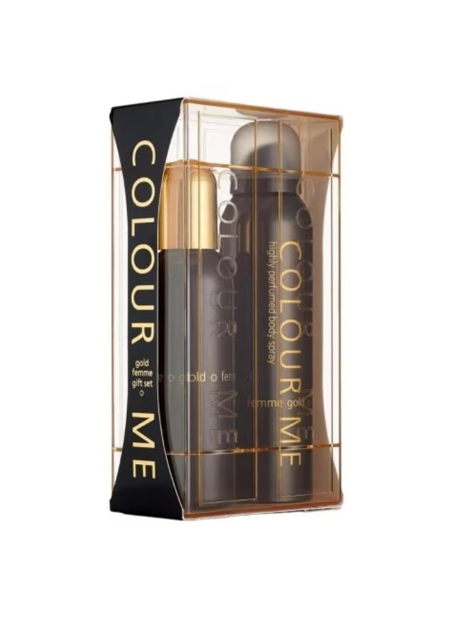 كولور مي مجموعة هدايا عطر كولور مي فيم جولد للنساء 250 مل - Image 1