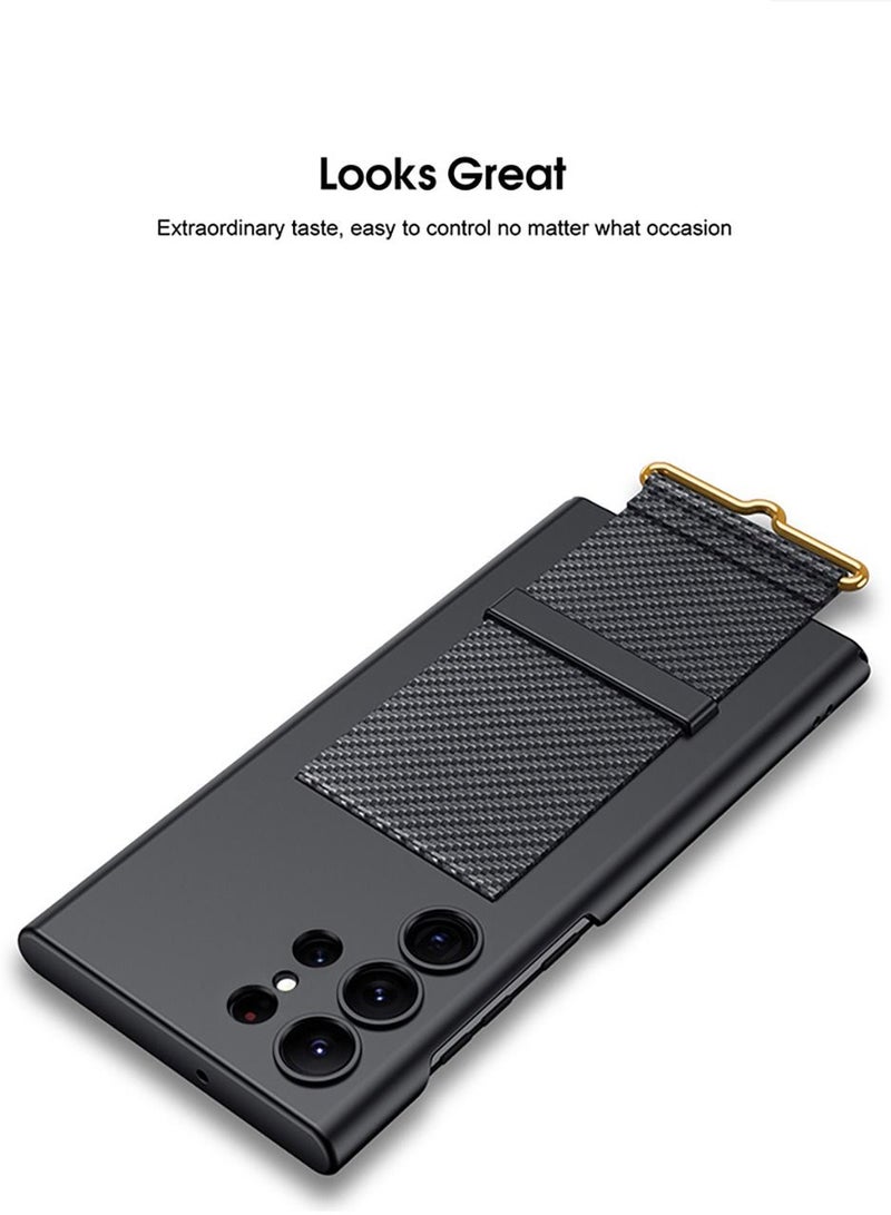 DUNISO Samsung Galaxy S23 Ultra Case S23 Ultra Slim Stand Case Galaxy S23 Ultra Case Supports Wireless Charging Anti-Drop Anti-Fingerprint All-Around Protection Black - Image 2