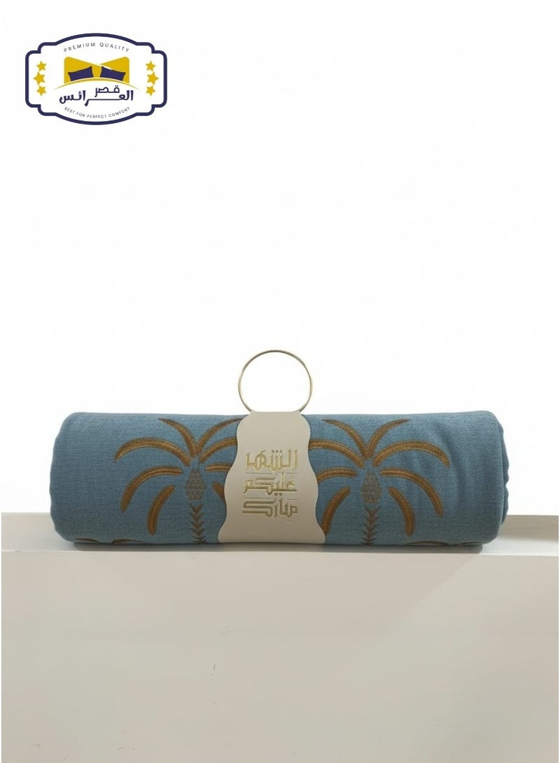 2 cm thick Asfan prayer rug with luxurious embroidery and a matching strap - Image 2