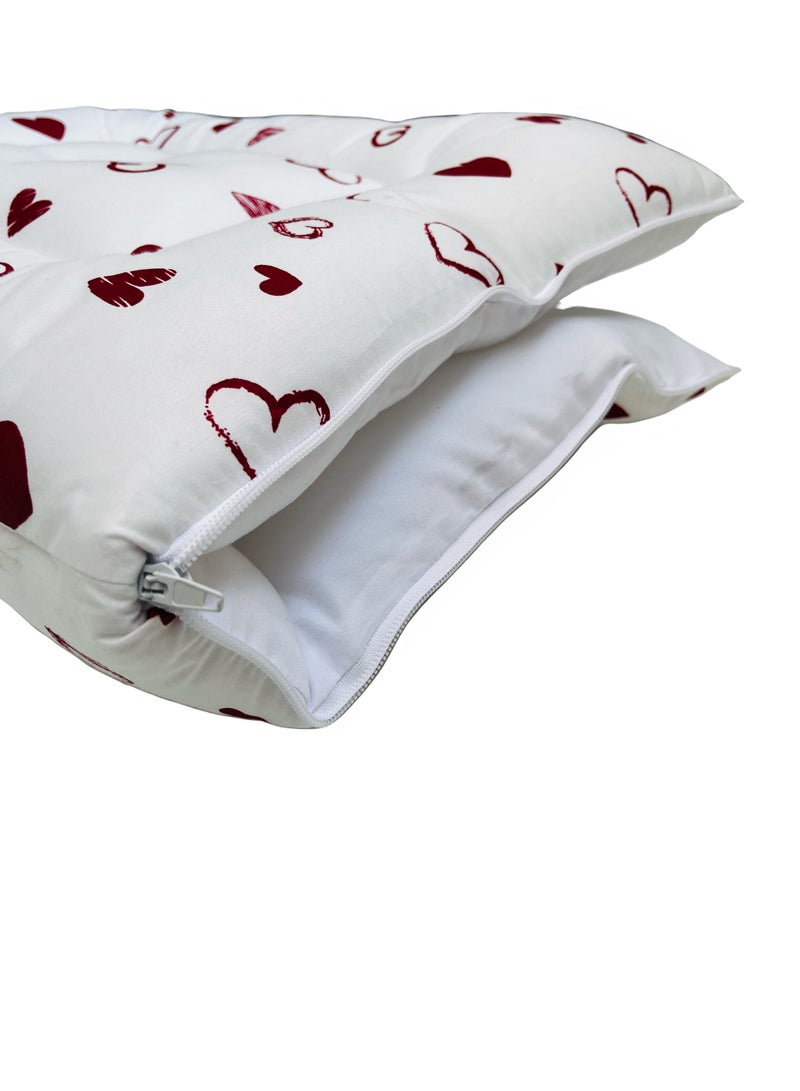 Little Bee 3 in 1 Baby bed, Sleeping Bag and Carrying Nest, Cotton New Born Bedding (0-6 Months) (Red Heart) (Light Weight),1 pack . - Image 3