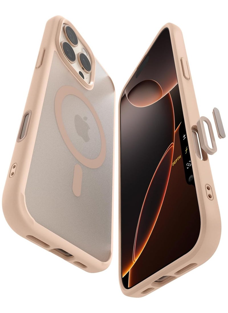 Spigen Ultra Hybrid MagFit for iPhone 16 Pro MAX Case Cover [Camera Control Button Cover] with MagSafe (2024) - Frost Rose Titanium  - Image 1