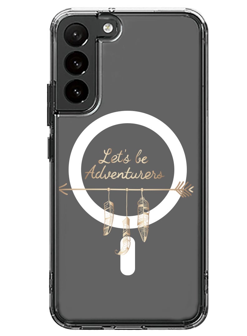 Theodor Magnetic Case for Samsung Galaxy S23 Plus 6.6-inch Compatible with MagSafe Wireless Charging, Shockproof Phone Bumper Cover lets be adventurers - Image 1