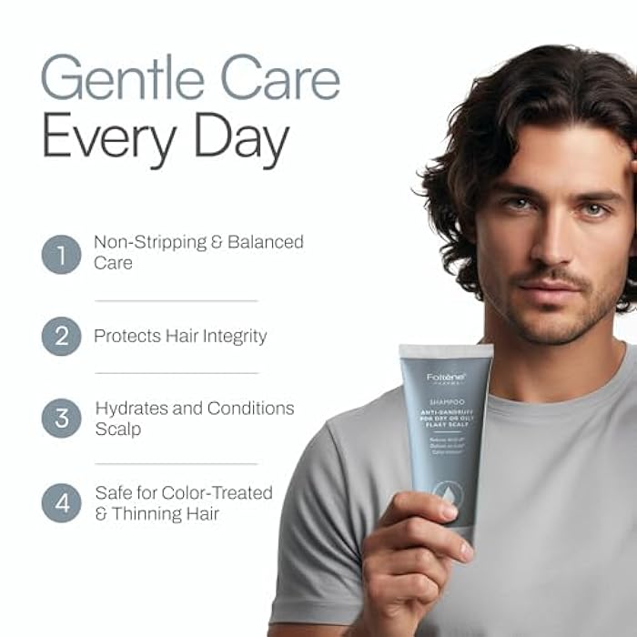 Foltene Anti Dandruff Shampoo for Men & Women – Dry Scalp Shampoo for Itchy & Oily Scalp – Dandruff Treatment with Piroctone Olamine & Salicylic Acid – Sulfate-Free formula – 6.76 fl oz - Image 4