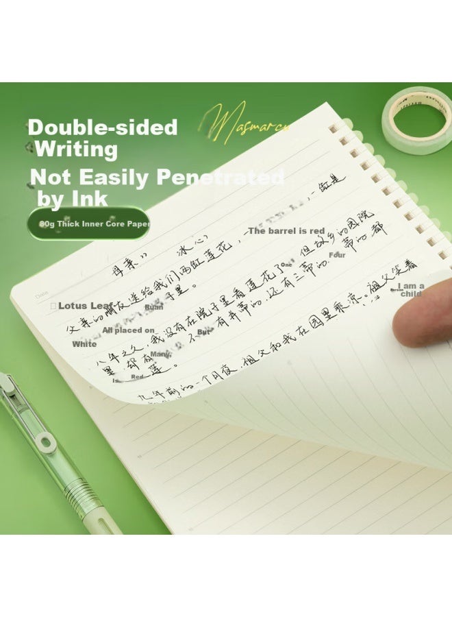 Masmarcu M&g B5 Notebook, Stylish And Simple Soft Spiral Notebook, Student Error Correction Journal, Study Supplies, Pfl Pink-green, 1 Book With 40 Sheets, Xq028469 - Image 4