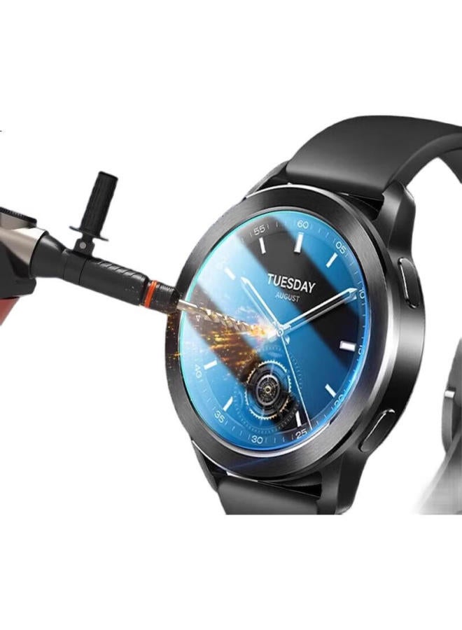 Ten Flashes Shan [3-Pack] Tempered Glass Screen Protector For Xiaomi Watch S3/S4, Compatible With Xiaomi Watch S4/3, Esim Protective Film, Hd Clear, Wear-Resistant, Shatterproof, Anti-Fingerprint Glass Film - Image 2