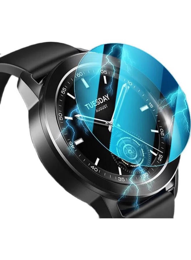 Ten Flashes Shan [3-Pack] Tempered Glass Screen Protector For Xiaomi Watch S3/S4, Compatible With Xiaomi Watch S4/3, Esim Protective Film, Hd Clear, Wear-Resistant, Shatterproof, Anti-Fingerprint Glass Film - Image 3