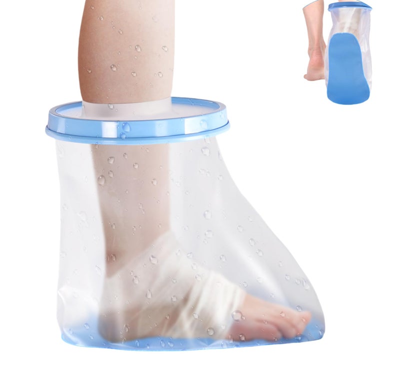 Waterproof Foot Cast Cover for Shower Adult Shower Boots for Foot after surgery with NonSlip Bottom Cast Protector for Surgery Bandage Dressing Wound 2025 Reusable
